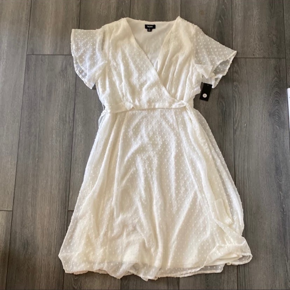 White Dot Midi Dress